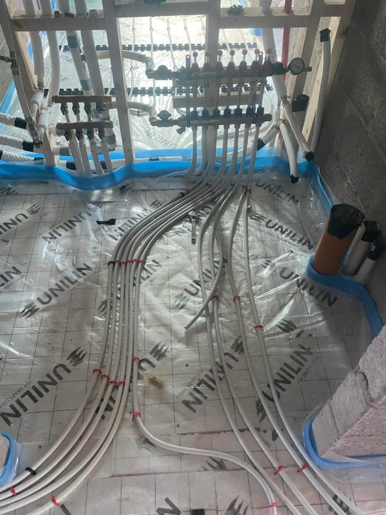 Underground plumbing work
